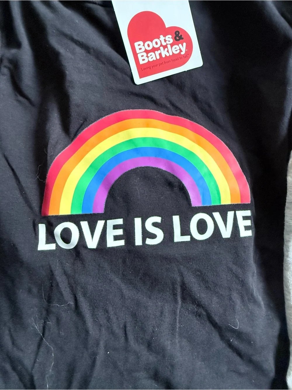 Boots & Barkley Black Tee & Light Gray Tank with Rainbow Pride Graphics